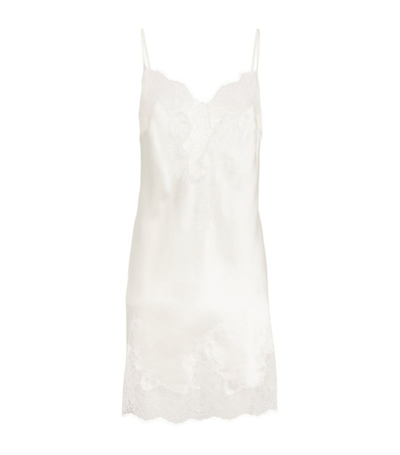 Marjolaine Silk Lace-trim Chemise In Ivory