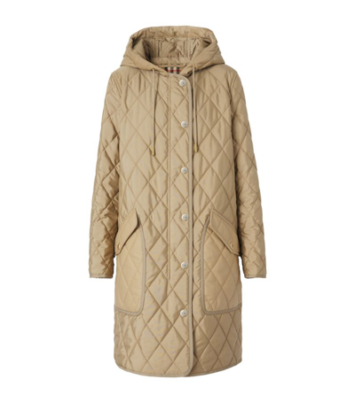 BURBERRY QUILTED HOODED COAT