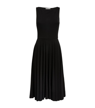 Sportmax Radice Jersey Midi Dress In Black