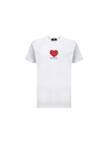 Dsquared2 Heart-motif Logo Cotton T-shirt In White