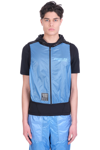 Moncler Two-in-one Technical Mesh And Jersey T-shirt In Black