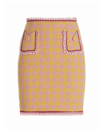 Moschino High-waisted Houndstooth Skirt In Multicolor