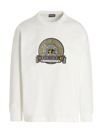 Diesel Crewneck S-patchy Sweatshirt With Deboosed Patch In White