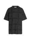 Jw Anderson All-over Logo Print Grey T-shirt In Grey
