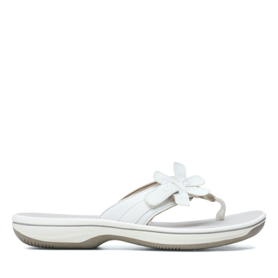 Clarks Women's Cloudsteppers Brinkley Flora Sandals In White