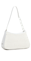 House Of Want Newbie Baguette Vegan Leather Shoulder Bag In White