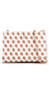Larroude The Erin Clutch In Strawberry/white