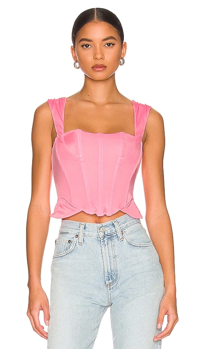Hah Knock Out Corset Top In Pink