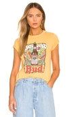Junk Food King Of Beers Tee In Yellow
