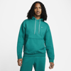 Nike Solo Swoosh Men's Fleece Hoodie In Mystic Green,white