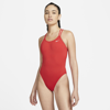 Nike Women's Hydrastrong Solid Spiderback 1-piece Swimsuit In University Red