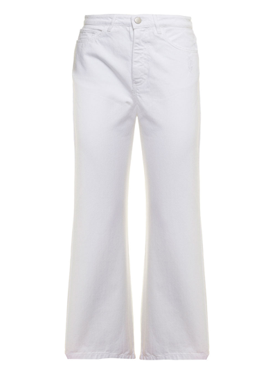 Icon Denim Chloe High-waisted Cropped Jeans In White