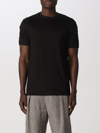 Giorgio Armani T-shirt With Embroidered Logo In Black