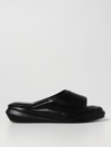 Alyx Mono Leather Slide Sandals In Black