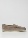 Tod's Calf-suede Moccasins In Walnut