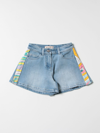 Pucci Kids' Shorts In Gnawed Blue