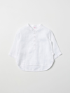 Il Gufo Babies' Linen Basic Shirt In White 1