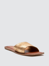 Beach By Matisse Bali Suede Sandal In Gold Frost