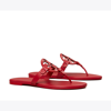 Tory Burch Miller Laser-cut Logo Flip-flops In Tory Red