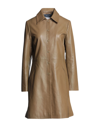SEE BY CHLOÉ SEE BY CHLOÉ WOMAN OVERCOAT KHAKI SIZE 4 LAMBSKIN