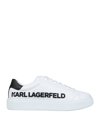 Karl Lagerfeld Karl Injekt Embossed-logo Low-top Sneakers In White