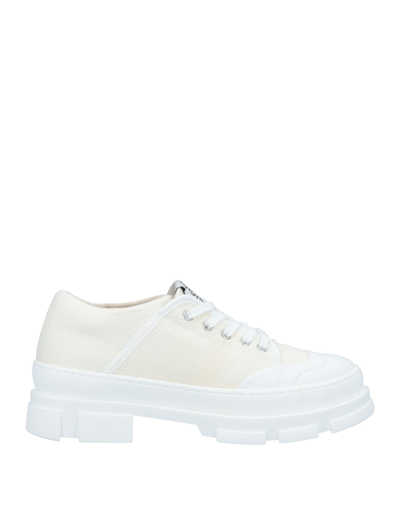 Ganni Lace-up Shoes In White