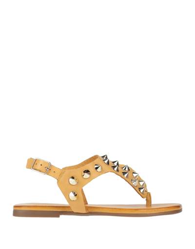 Inuovo Toe Strap Sandals In Yellow