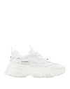 Steve Madden Possession Chunky-soled Mesh And Faux-leather Trainers In White