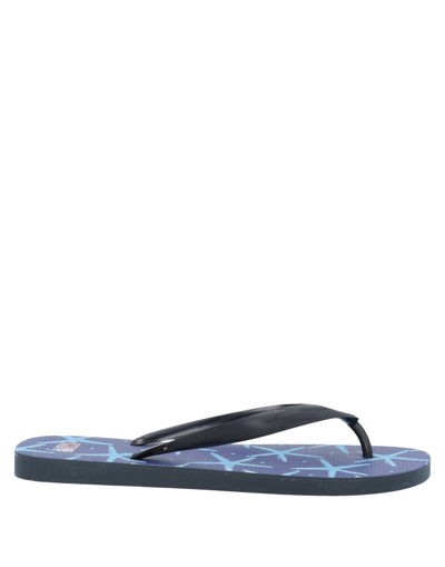 Mc2 Saint Barth Toe Strap Sandals In Blue