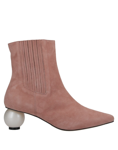 Mother Of Pearl Ankle Boots In Blush