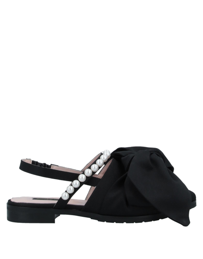 Mother Of Pearl Ballet Flats In Black
