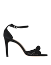 VICENZA VICENZA) WOMAN SANDALS BLACK SIZE 8 SOFT LEATHER