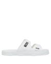 Gcds Logo-lettering Strappy Slides In White