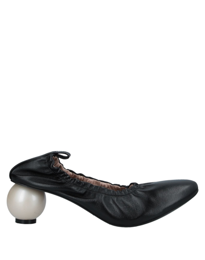 Mother Of Pearl Pumps In Black