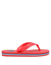 Sundek Kids' Toe Strap Sandals In Red