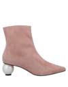 MOTHER OF PEARL ANKLE BOOTS