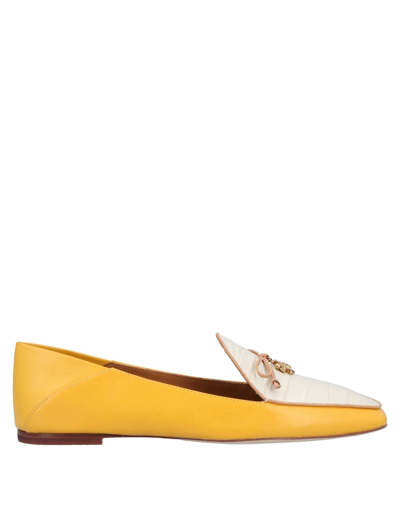 Tory Burch Loafers In Yellow