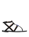 Alberta Ferretti Toe Strap Sandals In Black