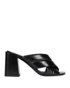 Furla Woman Sandals Black Size 6 Polyurethane In Black
