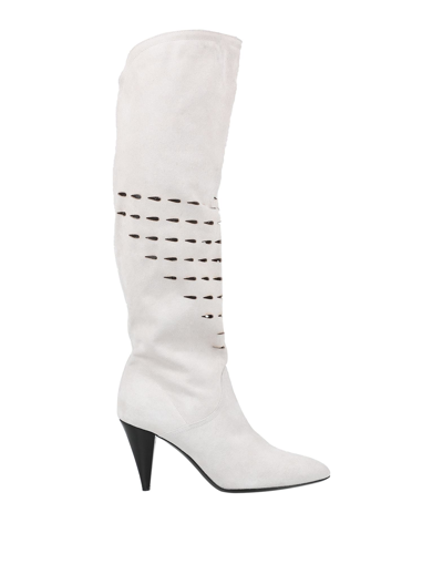Aldo Castagna Knee Boots In Ivory
