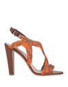 Alberta Ferretti Sandals In Orange