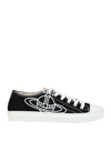 VIVIENNE WESTWOOD VIVIENNE WESTWOOD PLIMSOLL LOW TOP 2.0 WOMAN SNEAKERS BLACK SIZE 8 COTTON