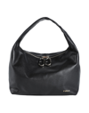 FURLA FURLA FURLA GINGER S HOBO WOMAN HANDBAG BLACK SIZE - CALFSKIN