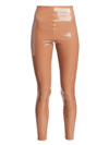 Commando Women's Faux Patent Leather Leggings In Cocoa In Brown