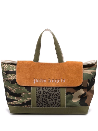Palm Angels Logo-flap Tote Bag In Multicolor