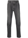 Palm Angels Cotton Denim Jeans In Black