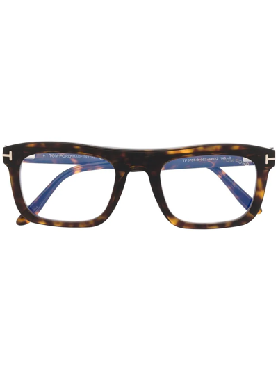Tom Ford Tortoiseshell-frame Glasses In Braun