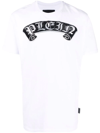 PHILIPP PLEIN RHINESTONE-EMBELLISHED BRANDED T-SHIRT