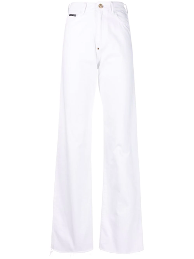 Philipp Plein Straight-leg Denim Jeans In White