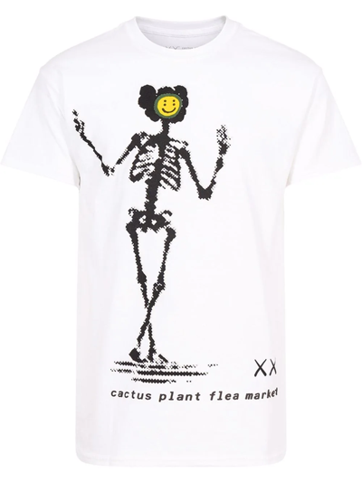 Kaws X Cactus Plant Flea Market T-shirt In Weiss